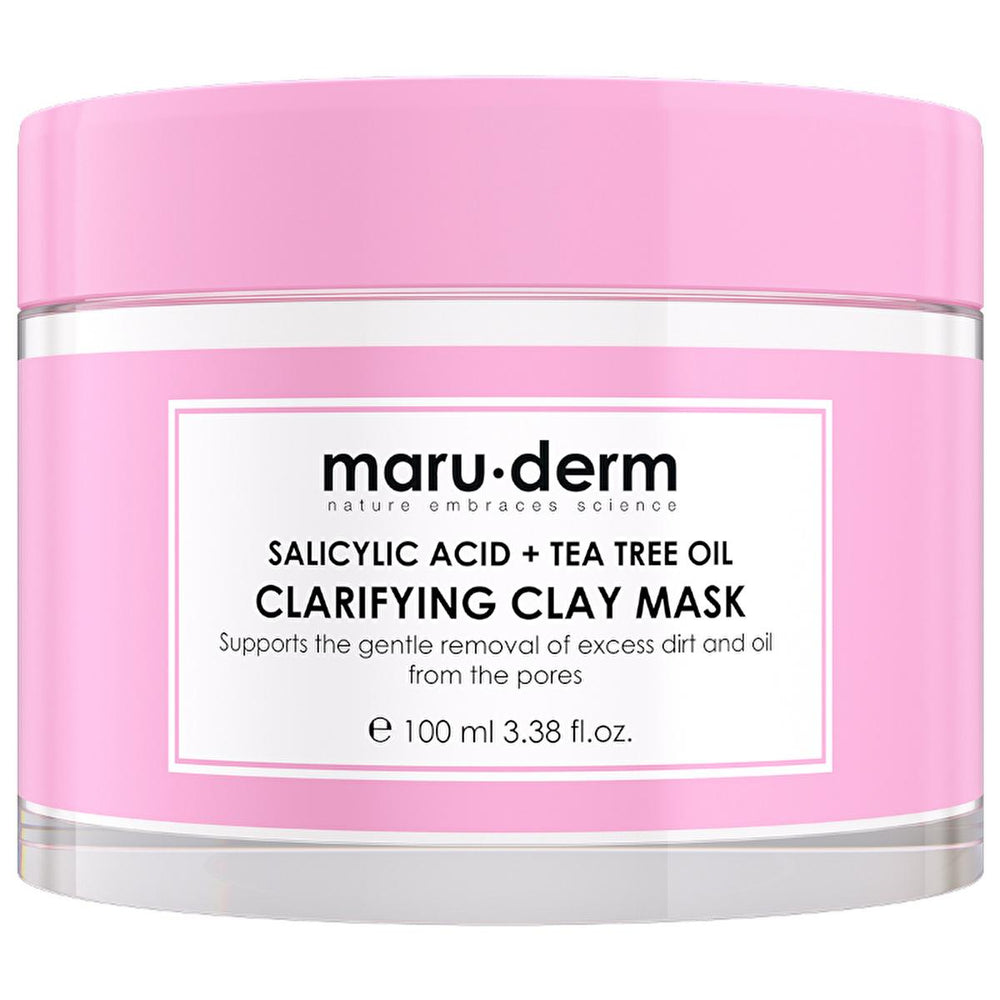 Maruderm Salicylic Acid Clay Face Mask with Tea Tree Oil - 3.38 fl oz, Vegan Skincare - Face Mask