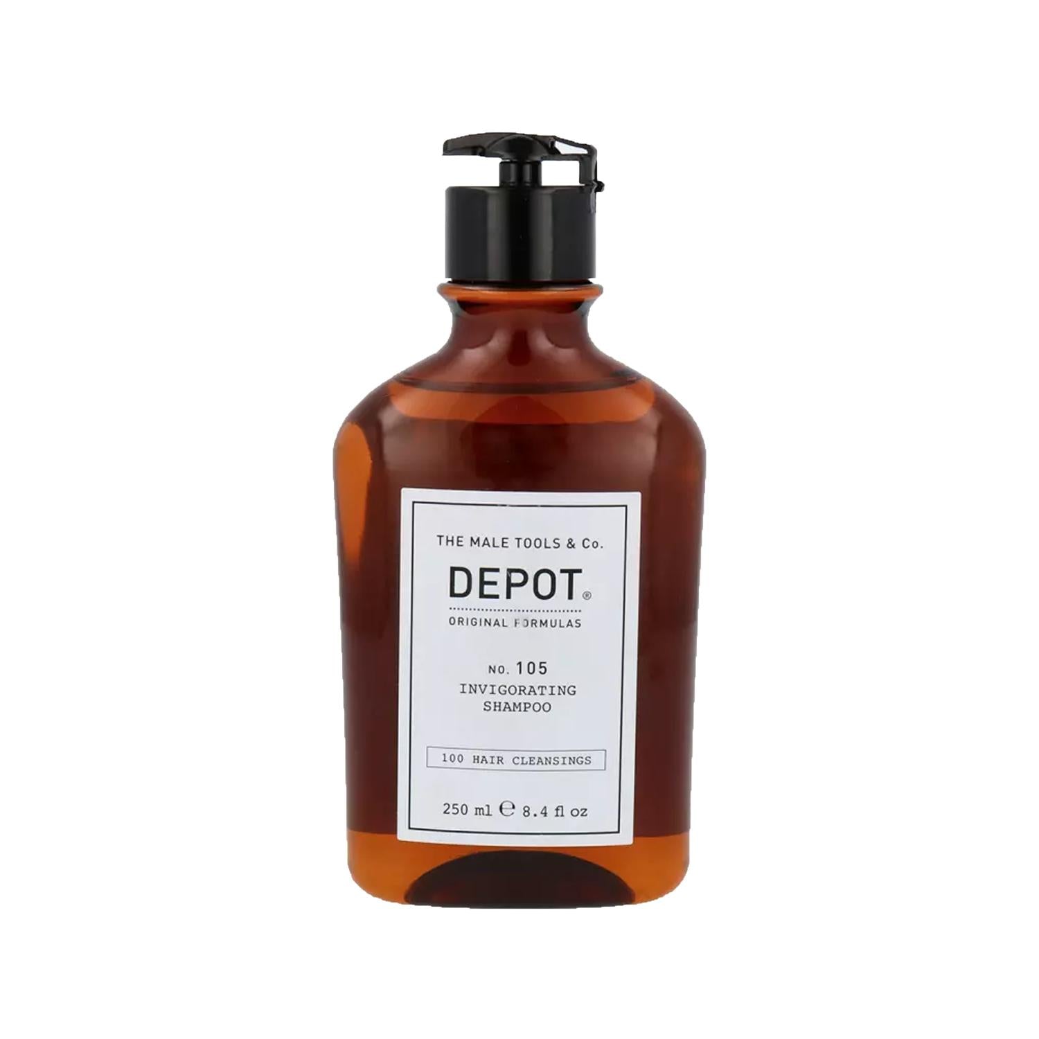 Depot No. 105 Invigorating Hair Care Shampoo - Anti-Hair Loss, Stimulating Scalp, 8.45 fl oz Depot No. 105 Invigorating Shampoo for Hair Loss hair loss shampoo, invigorating shampoo, anti hair fall shampoo, Depot No. 105 shampoo, hair care products, stimulating scalp shampoo, hair strengthening shampoo, hair growth promotion, scalp invigoration, hair care routine, hair loss solution, thinning hair treatment