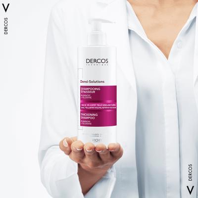 Vichy Dercos Densi-Solutions Volumizing Shampoo: Thickening Shampoo for Thin, Weak Hair with Biotin &amp; Organic Olive Oil - Paraben Free, 13.5 fl oz Vichy Dercos: Volumizing Shampoo for Thin Hair | Biotin &amp; Olive Oil thin hair shampoo, weak hair shampoo, volumizing shampoo, hair thickening shampoo, biotin shampoo, organic olive oil shampoo, paraben free shampoo, shampoo for fine hair, hair strengthening shampoo, Vichy Dercos shampoo, shampoo, hair care, hair volume, thin hair, weak hair, biotin, organic olive