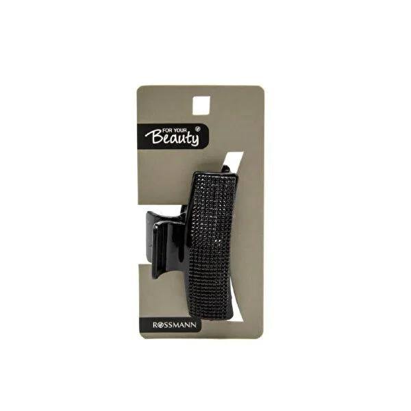 For Your Beauty 6-Pronged Black Hair Clip with Stones - Secure Grip, Stylish Design FYB Black Hair Clip with Stones - Secure & Stylish hair clip, black hair accessory, stone embellished hair clip, 6-pronged hair clip, FYB hair products, hair styling solutions, beauty accessories, personal grooming, hair care products