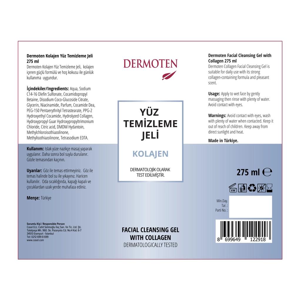 Dermoten Collagen Cleansing Gel for Plumper Skin 275 ml