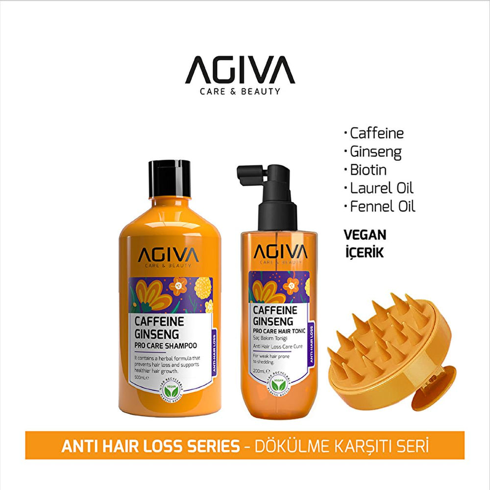 Agiva Caffeine Ginseng Hair Care Set: Anti Hair Loss Shampoo & Tonic - Stimulate Hair Growth, Strengthen Follicles, Shampoo for Thinning Hair Agiva Hair Loss Set: Caffeine Ginseng Shampoo for Hair Growth hair loss shampoo, hair growth tonic, caffeine ginseng hair care, anti hair loss set, hair follicle stimulator, hair strengthening shampoo, hair tonic for hair loss, shampoo for thinning hair, hair loss prevention, hair growth stimulation, caffeine shampoo, ginseng tonic, hair care set, hair strengthening, 