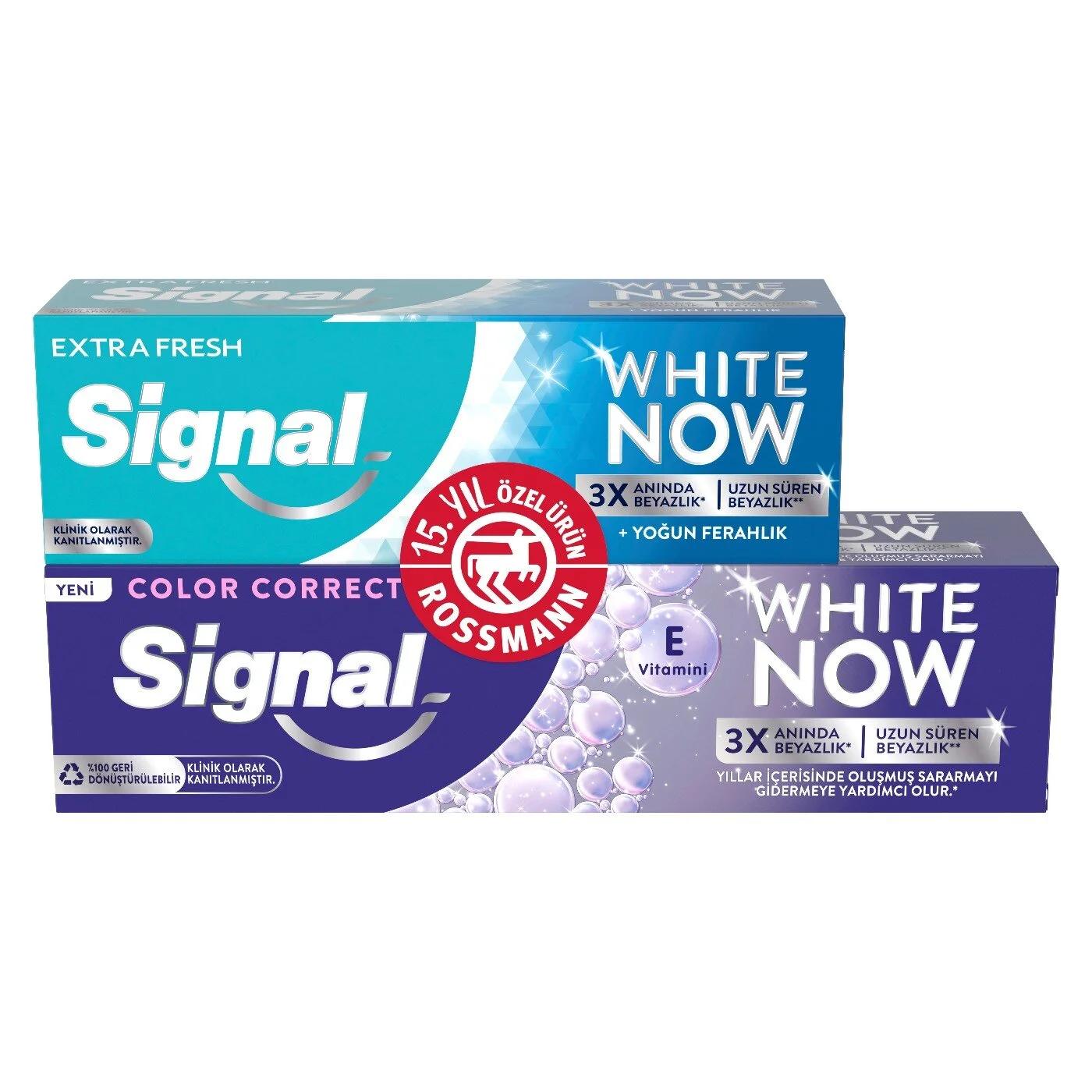 Signal White Now Color Correct &amp; Extra Fresh Toothpaste Set