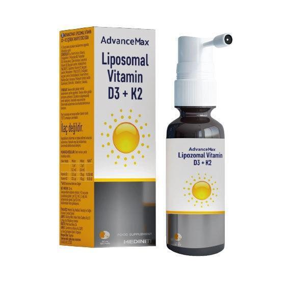 Advancemax Vitamin D3 K2 Spray, Liposomal Vitamin Supplement for Kids and Adults - Gluten-Free, - Vitamin & Supplement