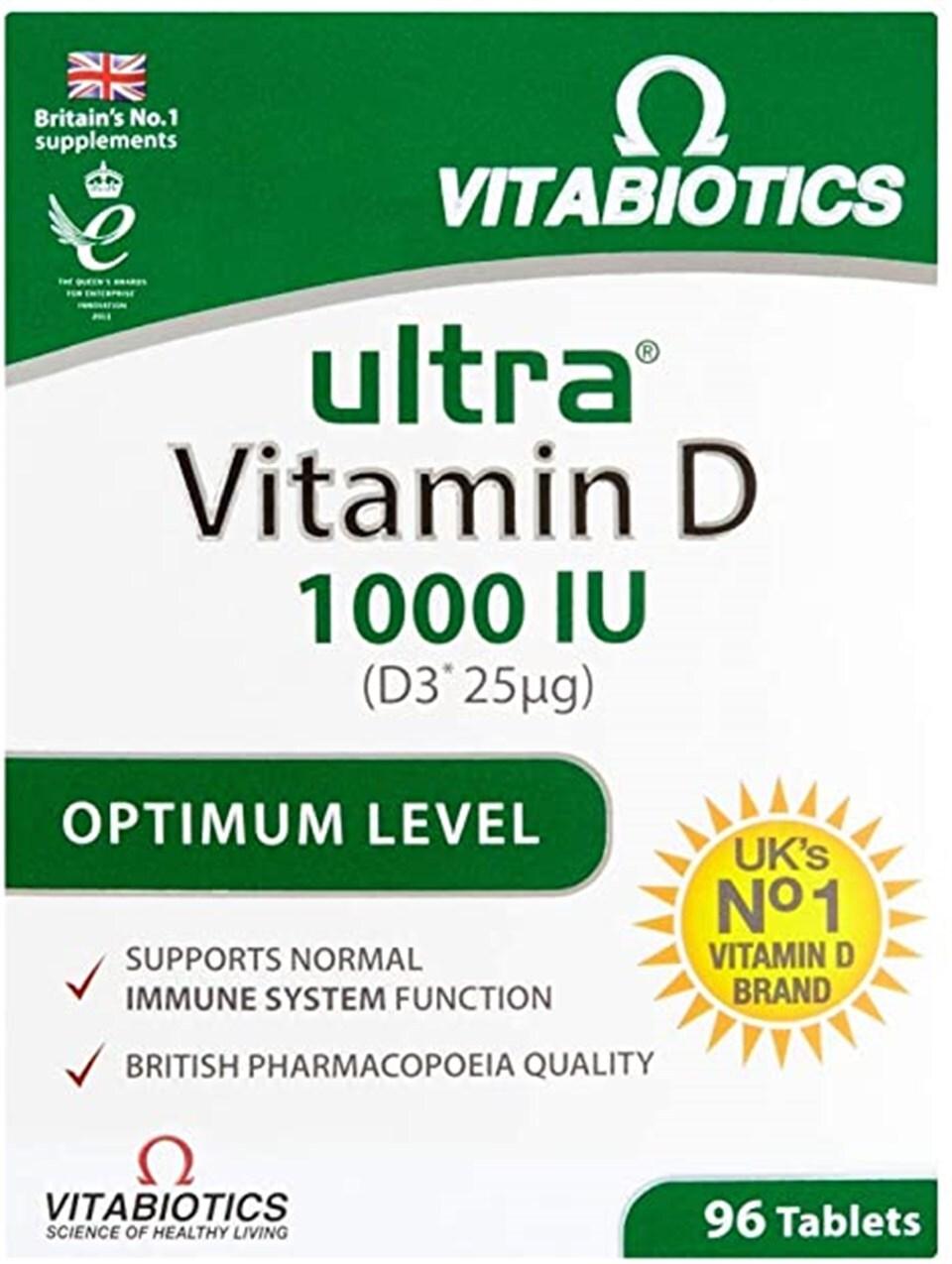 Vitabiotics Ultra Vitamin D 96 Tablet - Vitamin D3 Supplement for Bone Health & Immune Support - Vitamin & Supplement
