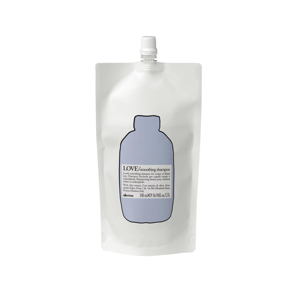 Davines Love Smoothing Shampoo Refill 500ml - Hair Smoothing Product for Curly Hair - Shampoo