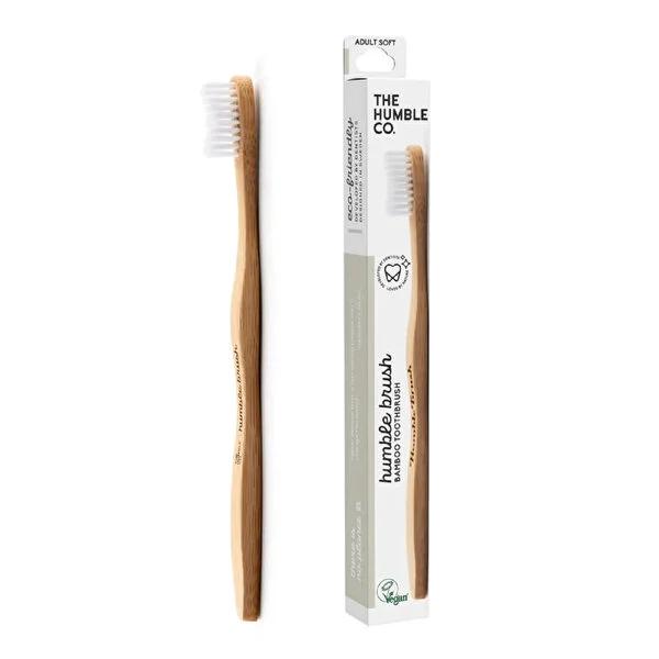 Humble Brush Bamboo Toothbrush Adult White Soft - Eco-Friendly & Sustainable Oral Care - image 3