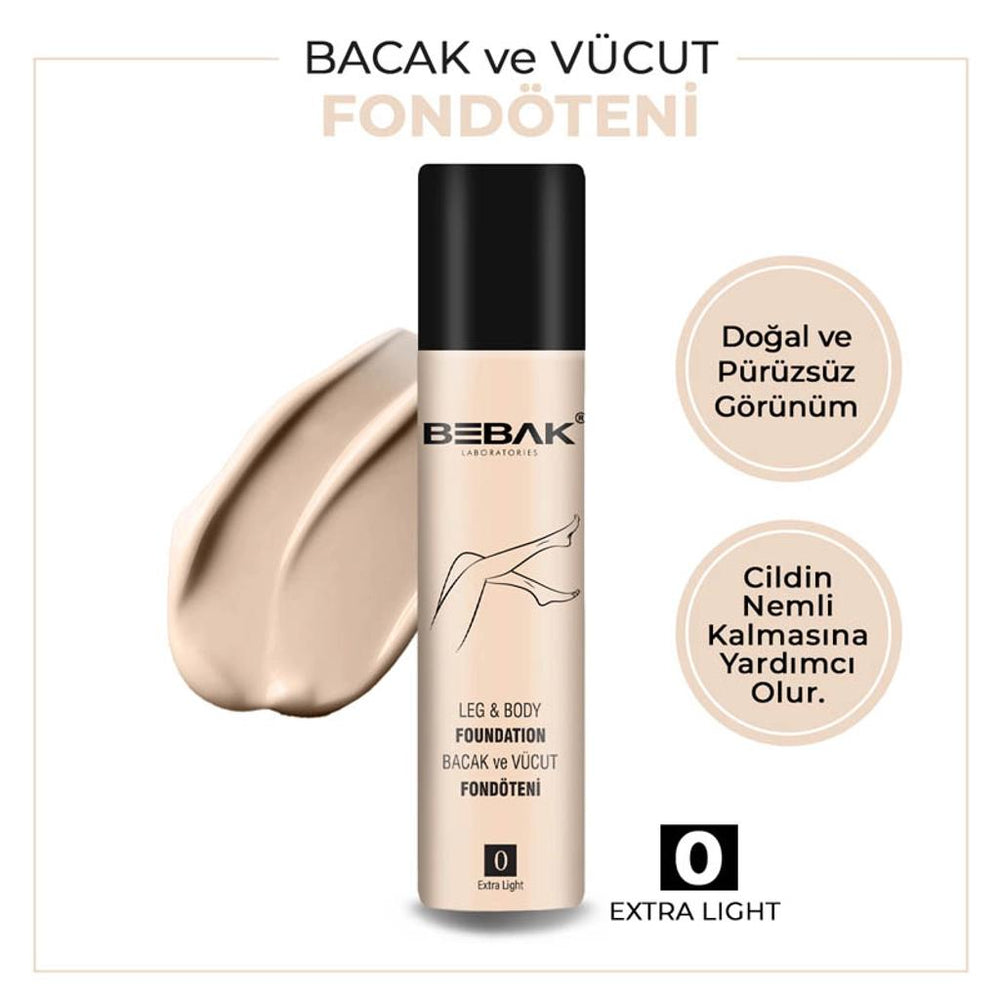 Bebak Leg Foundation Shade 0 for Flawless Skin 75 ml