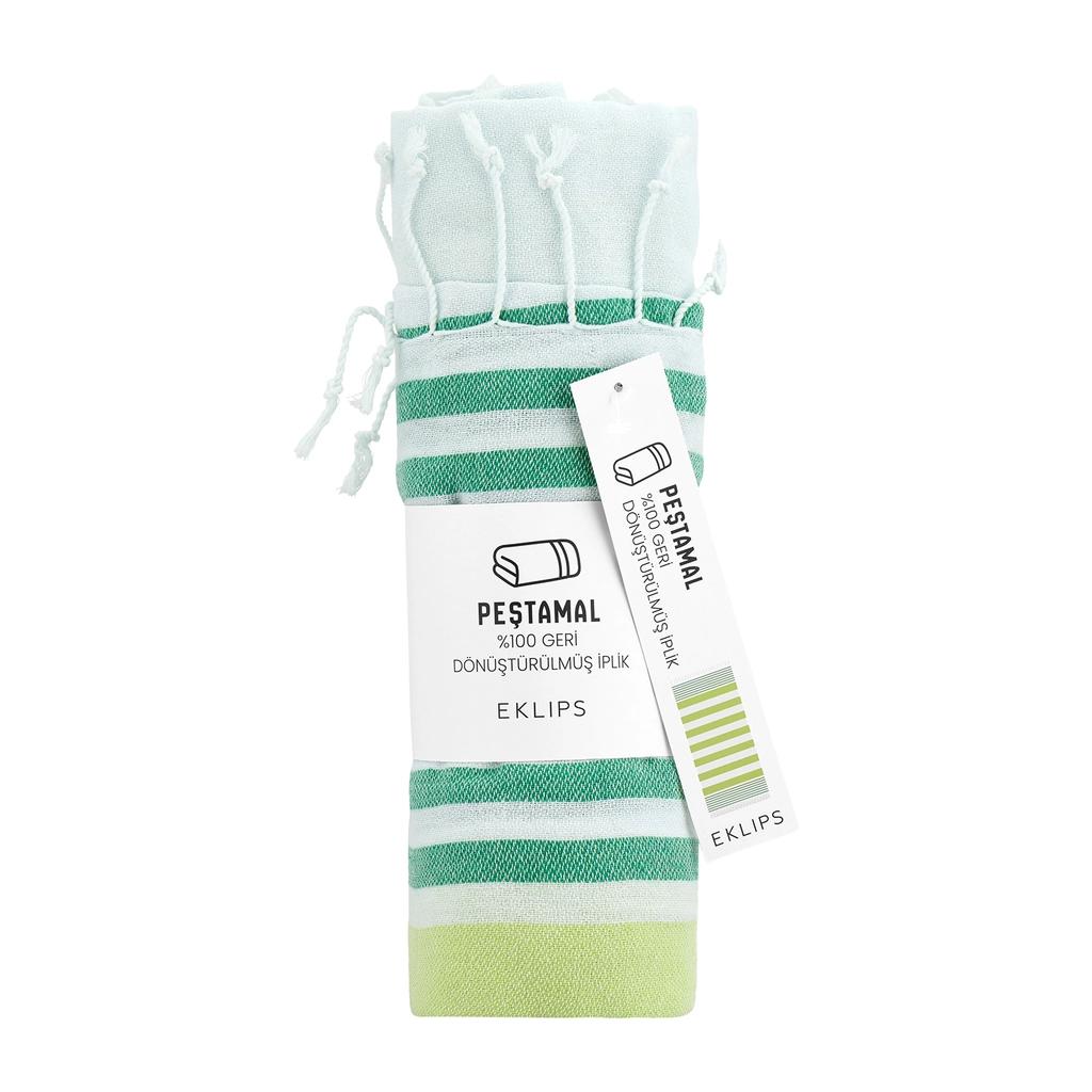 Eklips Striped Pistachio Green Pestemal Towel