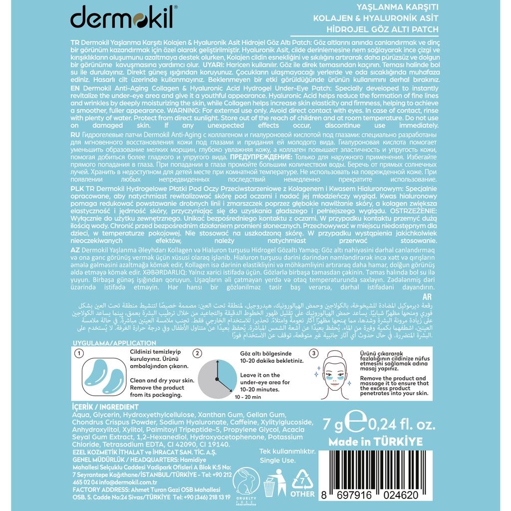 Dermokil Collagen &amp; Hyaluronic Acid Hydrogel Eye Mask 7g