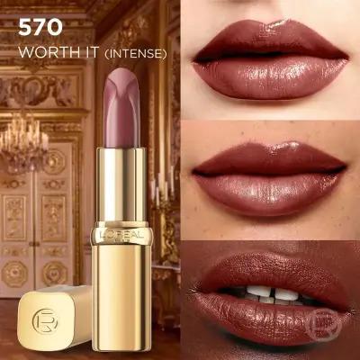 L'Oréal Paris Color Riche Nude Intense 570 Worth It Intense Lipstick - Moisturizing, Long-Lasting Nude Lip Color - view 3