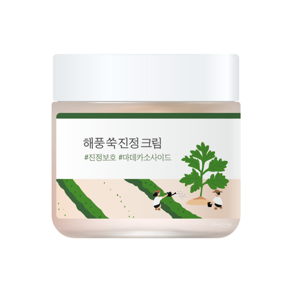 Round Lab Mugwort Calming Cream with Madecassoside and Panthenol, 80ml