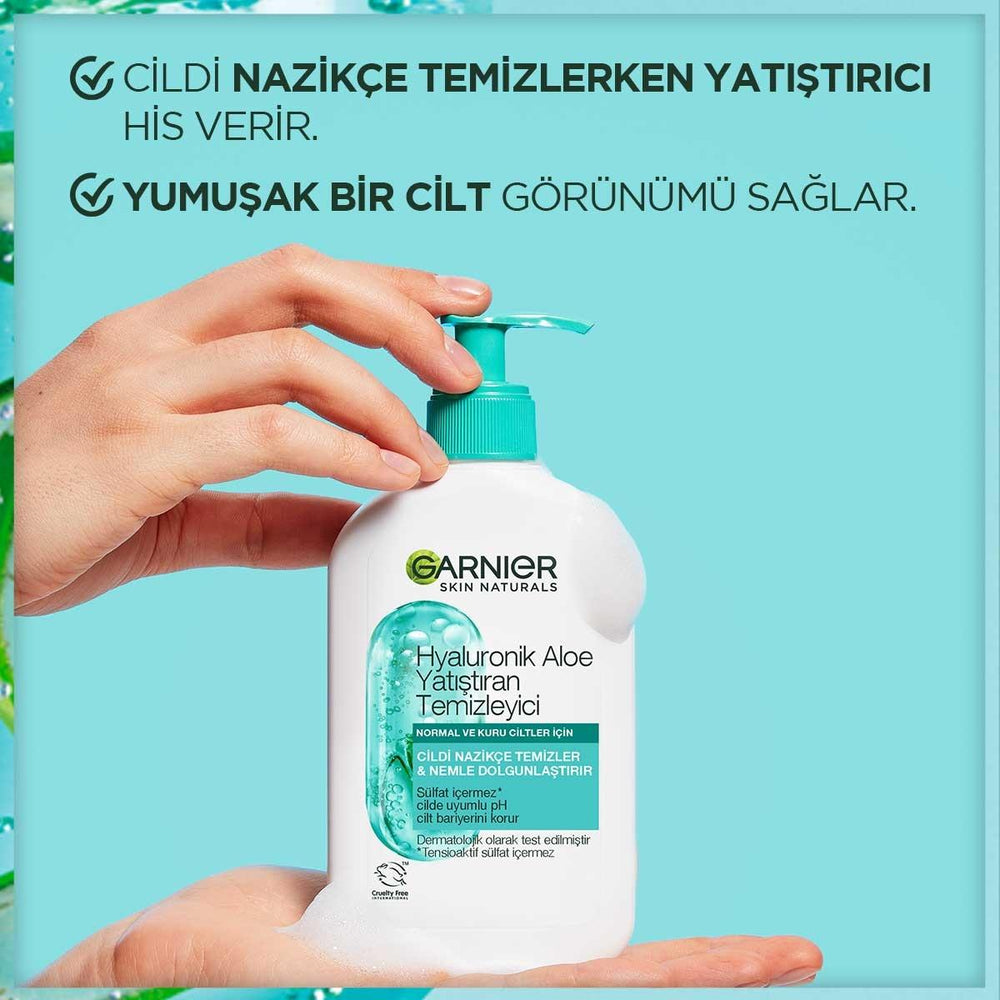 Garnier Hyaluronic Aloe Vera Facial Cleanser: Hydrating, Soothing Vegan Face Wash for Sensitive Skin - Sulfate-Free, 8.45 fl oz Garnier Hyaluronic Aloe Cleanser | Hydrating Vegan Face Wash hyaluronic acid cleanser, aloe vera facial cleanser, vegan face wash, sulfate-free cleanser, hydrating face wash, soothing facial cleanser, sensitive skin cleanser, Garnier cleanser, face wash, cleanser, facial cleanser, hyaluronic acid, aloe vera, glycerin, vegan, sulfate-free, hydrating, soothing, sensitive skin, skin c
