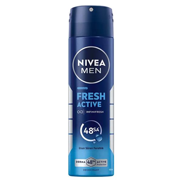 Nivea Men Fresh Active Deodorant Spray - 48 Hour Protection, Natural Scent, Dermatologically Tested - 5.07 fl oz Nivea Men Fresh Active Deodorant Spray - 48hr Protection Nivea Men Deodorant, Fresh Active Deodorant Spray, Long-lasting Deodorant Protection, Natural Deodorant for Men, Dermatologically Tested Deodorant, Deodorant Spray, Men's Grooming, Personal Care, 48 Hour Protection, Natural Scent, Quick Drying Deodorant, Sensitive Skin Friendly, Men's Fragrance, Subtle Deodorant, Travel Size Deodorant, Gift