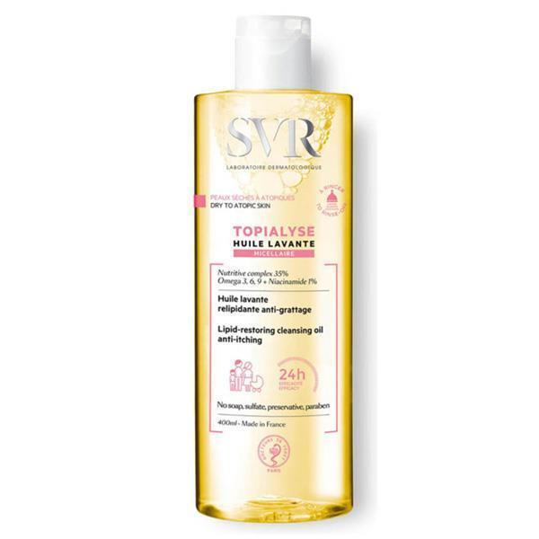 Svr Topialyse Lavender Oil Body Wash 400Ml - Gentle, Moisturizing Body Cleanser for Sensitive Skin - Cleanser