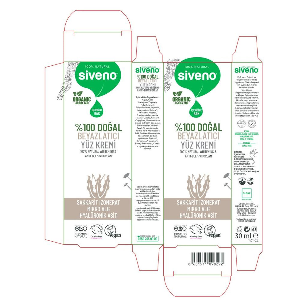 Siveno Natural Brightening Face Cream 30 ml