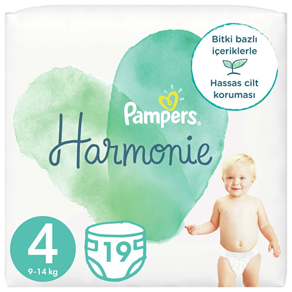Prima Harmonie Baby Diapers Size 4 - Gentle, Plant-Based, Hypoallergenic - 19 Count - Perfume