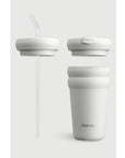 Stevig Bubble Stainless Steel Thermos in White Stone 600ml