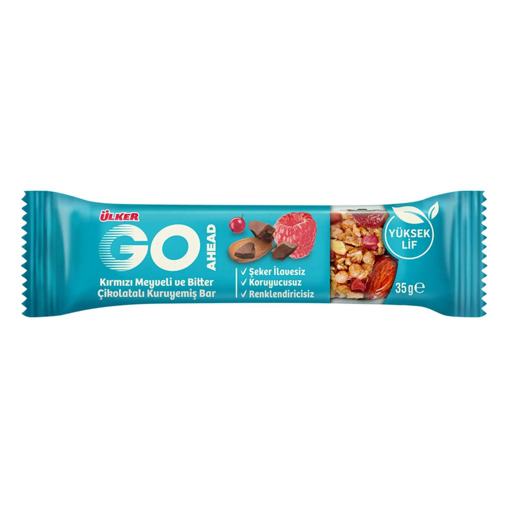 Ulker Go Ahead Red Fruit & Nut Bar Delicious Snack 35g