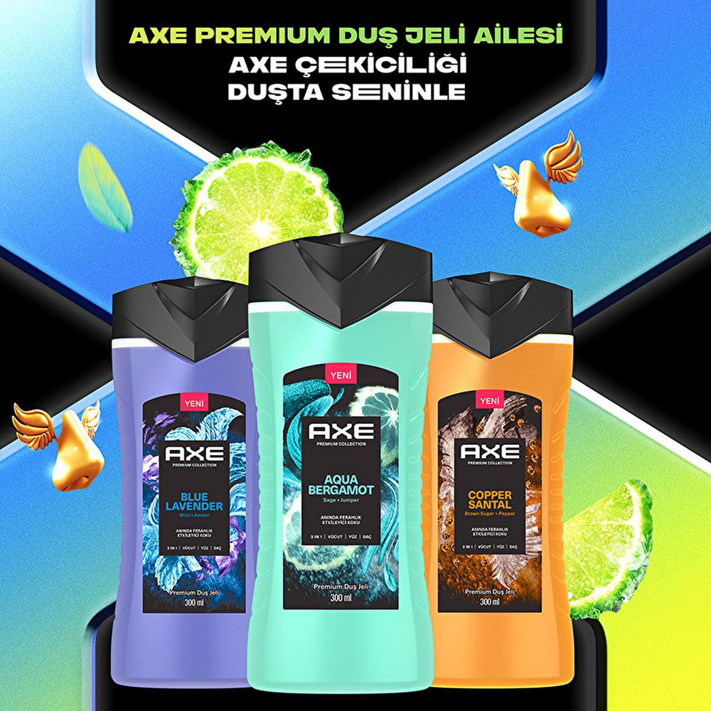Axe Premium Collection Aqua Bergamot 3-in-1 Shower Gel for Men - Refreshing, Invigorating, and Convenient Body, - view 6