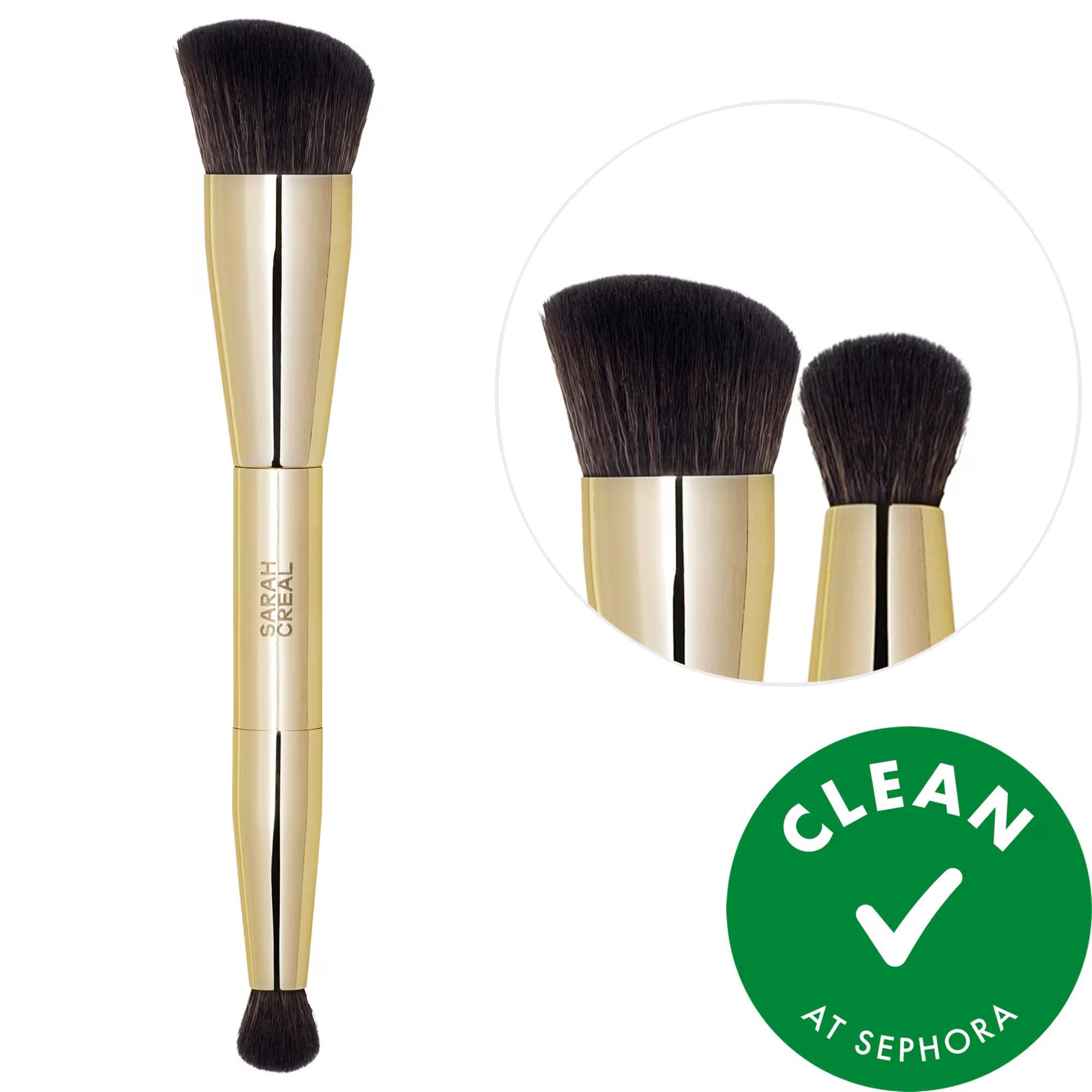 Precision Beauty: Dual Contour Cheek &amp; Eye Brush - Vegan, Cruelty-Free Makeup Brush for Flawless Contouring &amp; Highlighting Precision Beauty Contour &amp; Eye Brush | Vegan, Cruelty-Free contour brush, eye makeup brush, cheek brush, dual ended brush, vegan makeup brush, cruelty free brush, precision makeup brush, synthetic makeup brush, makeup brush, contouring brush, highlighting brush, vegan brush, cruelty-free brush, synthetic brush, makeup tools, makeup applicators, beauty, cosmetics, face brush, eye brush, 