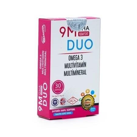 9M 10 Days Vit Duo Omega 3 &amp; Multivitamin Softgels 30 Count