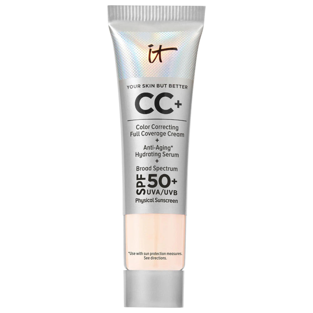 IT Cosmetics CC+ Cream Full Coverage SPF 50+ Foundation: Color Correcting, Anti-Aging, Hydrating Makeup for Flawless Skin & Sun Protection IT Cosmetics CC Cream SPF 50: Full Coverage Foundation + Skincare CC cream, full coverage foundation, SPF 50 foundation, color correcting cream, anti-aging makeup, hydrating foundation, sunscreen foundation, makeup for acne scars, foundation for wrinkles, natural finish foundation, full coverage makeup, skincare benefits, sun protection, acne scars, wrinkles, uneven skin
