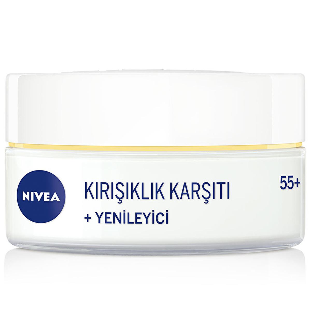 nivea 55+ anti-wrinkle face cream packaging, nivea 55+ anti-aging cream application on skin, nivea anti-wrinkle cream ingredients Nivea 55+ Anti-Wrinkle & Revitalizing Face Cream - Deep Hydration for Mature Skin | 50 ml Nivea 55+ Anti-Wrinkle Face Cream 50 ml nivea, anti-wrinkle-cream, face-cream, 55-plus-skin-care, argan-oil, calcium, uv-protection, hydration, mature-skin-care, ai-generated