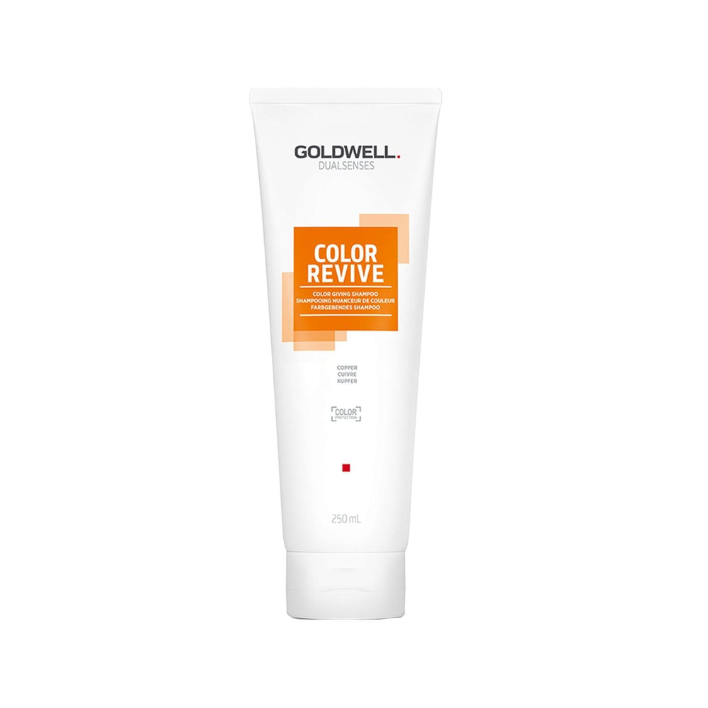 Goldwell Dualsenses Color Revive Copper Shampoo - Color Protecting, 8.45 fl oz Goldwell Color Revive Copper Shampoo - Color Protecting color protecting shampoo, colored hair care, copper hair color shampoo, Goldwell Dualsenses, color revive shampoo, hair care for colored hair, sulfate-free shampoo, salon-quality hair care, red hair care, copper hair shampoo, vibrant hair color maintenance