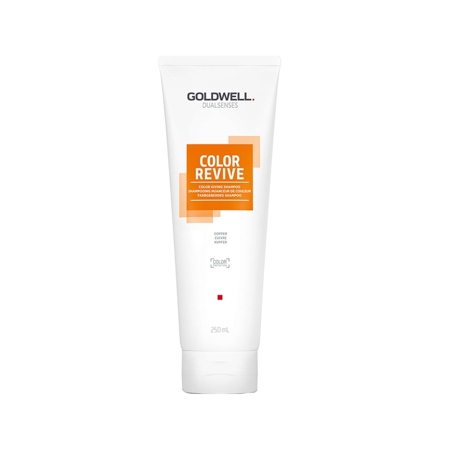Goldwell Dualsenses Color Revive Copper Shampoo - Color Protecting, 8.45 fl oz Goldwell Color Revive Copper Shampoo - Color Protecting color protecting shampoo, colored hair care, copper hair color shampoo, Goldwell Dualsenses, color revive shampoo, hair care for colored hair, sulfate-free shampoo, salon-quality hair care, red hair care, copper hair shampoo, vibrant hair color maintenance