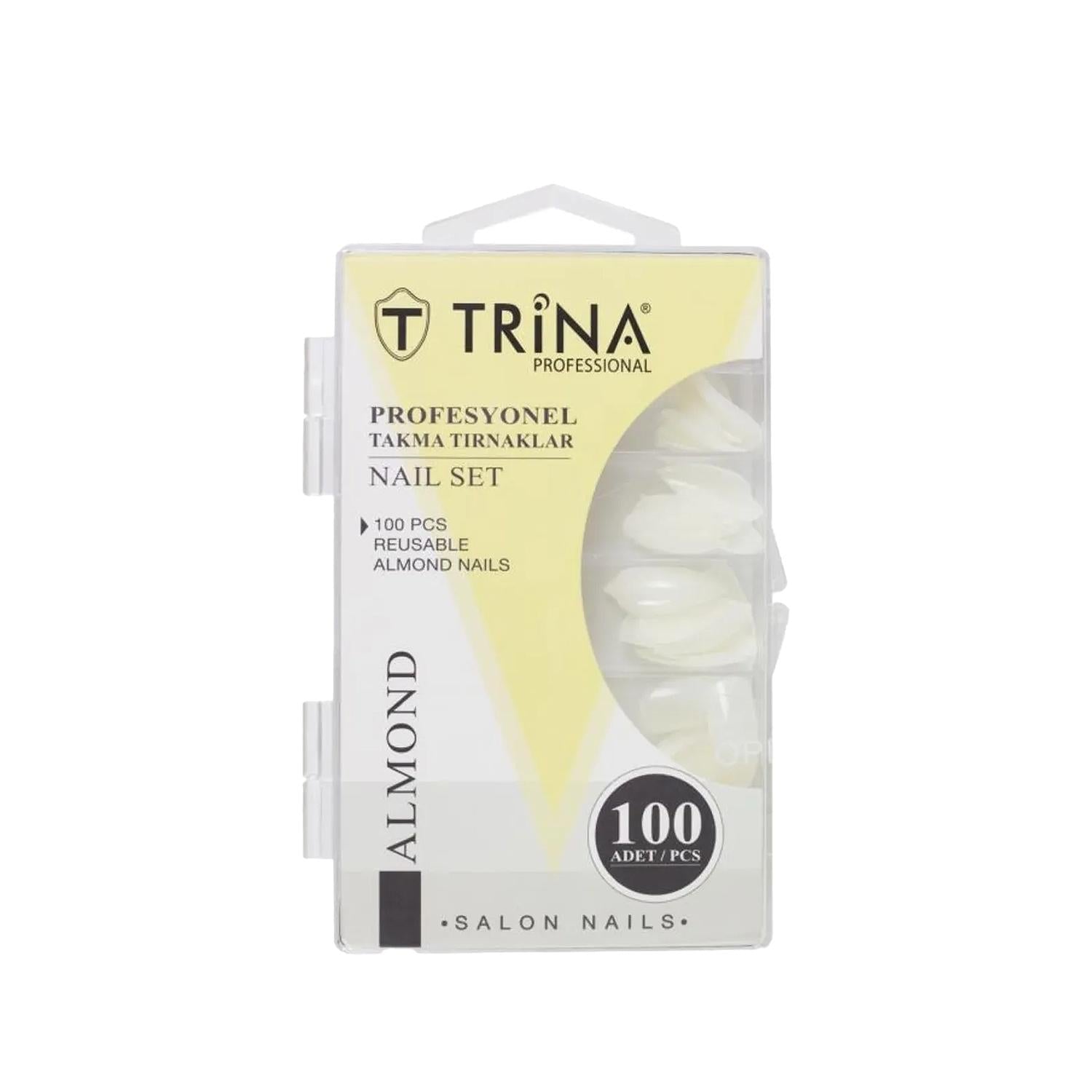 Trina False Nails Almond Shape 100 Pieces - Cosmetic Nail Enhancements for Nail Beauty and Care Trina Almond False Nails 100 Pieces False nails, Almond-shaped nails, Trina false nails, Nail beauty products, Cosmetic nail enhancements, Nail care, Beauty products, Nail art supplies, Easy nail solutions, At-home nail care