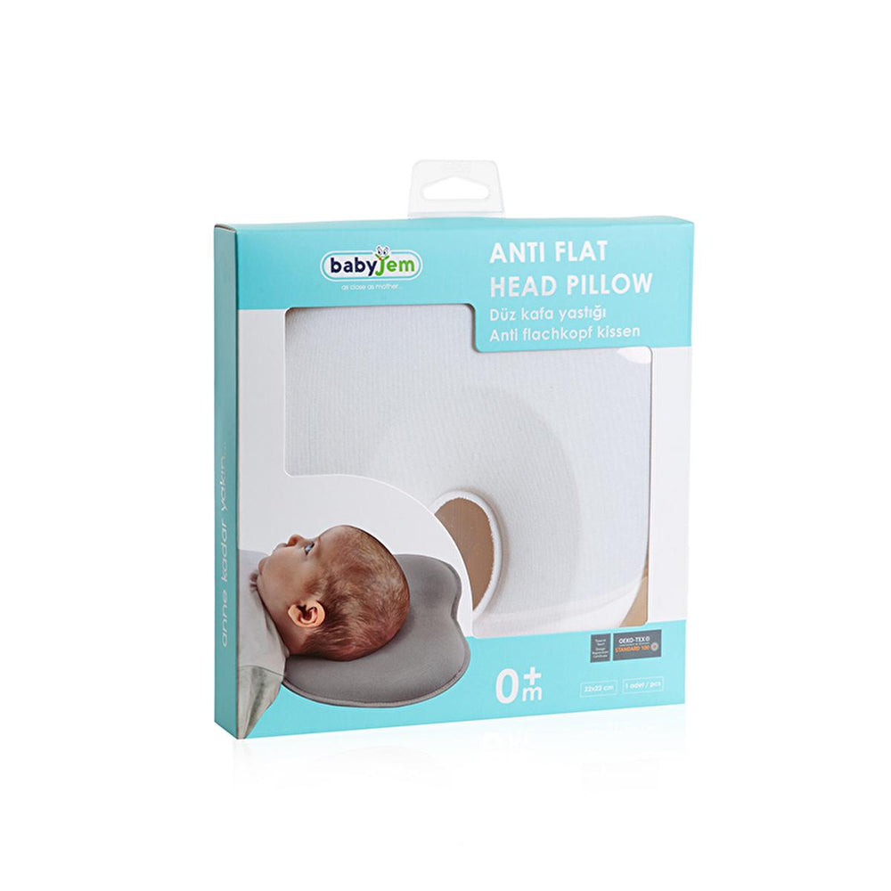 Babyjem Baby Pillow for Flat Head Syndrome Prevention - Supports Ideal Sleep Position, Newborn Head Support - Baby Care