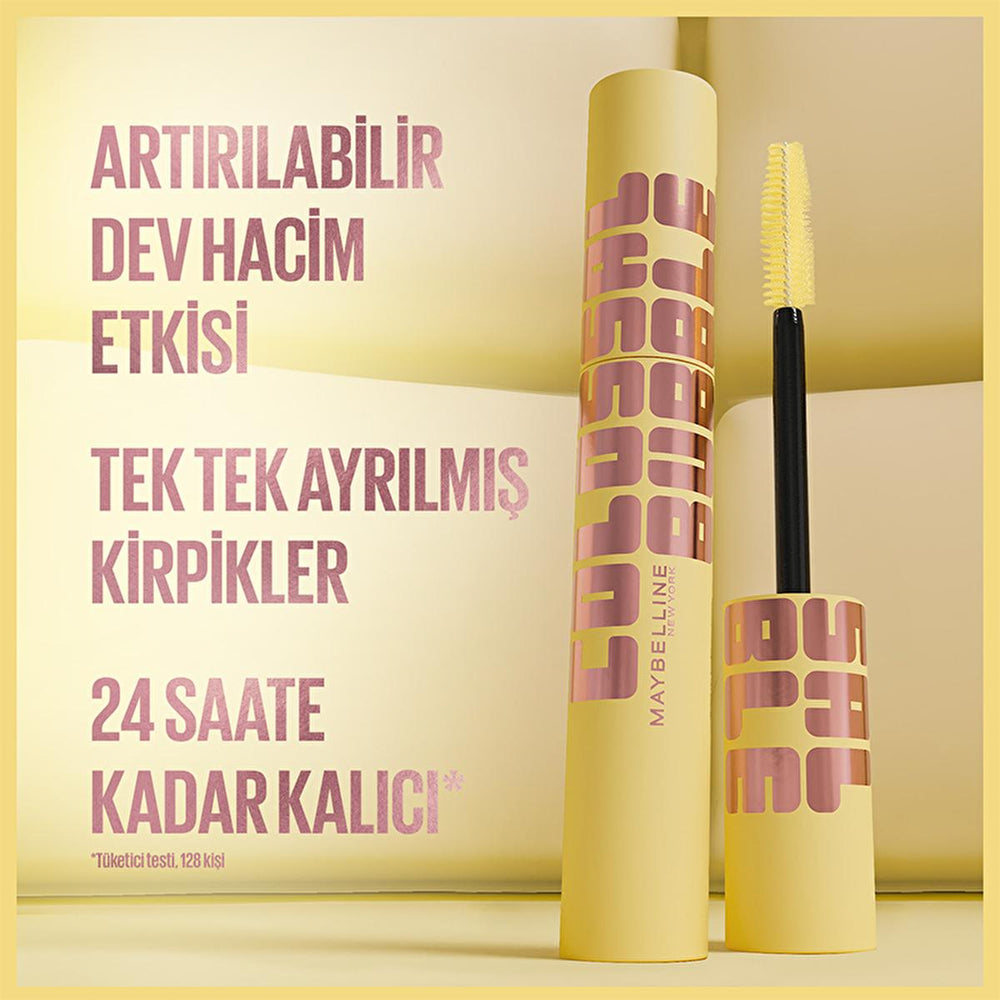 Maybelline Colossal Bubble Mascara - Extreme Volume, Clump-Free, 24HR Wear - Long Lasting Volumizing Mascara Maybelline Colossal Mascara: Volumizing, Long Lasting - Shop Now! mascara, volumizing mascara, long lasting mascara, lash volume, Maybelline mascara, bubble mascara, clump-free mascara, 24 hour mascara, makeup, eye makeup, volumizing, long lasting, clump free, beauty, cosmetics, lash enhancement, dramatic lashes, makeup enthusiasts, gifts for her, root to tip brush, lightweight mascara, smudge proof 