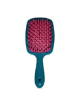 Janeke Superbrush Detangling Hairbrush in Turquoise & Pink