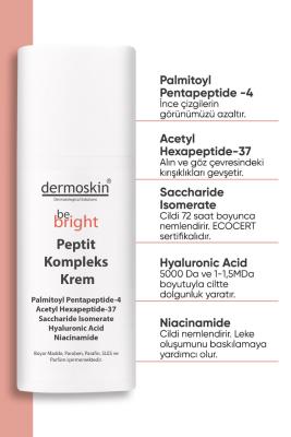 dermoskin be bright moisturizer product image, dermoskin peptide complex moisturizer 33ml Dermoskin Be Bright Peptide Complex Moisturizer | 33ml Dermoskin Be Bright Moisturizer - Peptide Complex 33ml dermoskin, moisturizer, peptide-complex, skin-care, hydration, anti-aging, healthy-skin, travel-size, ai-generated, cosmetic