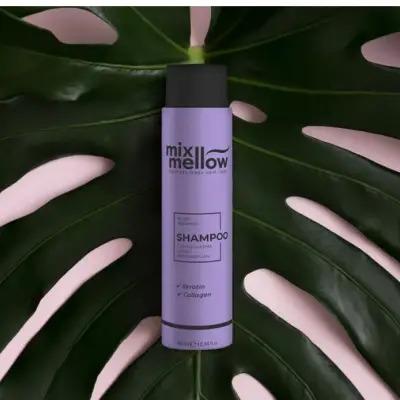 Mix Mellow Purple Shampoo for Blonde & Gray Hair - Anti-Brass, Sulfate-Free, 12.85 fl oz Mix Mellow Purple Shampoo - Anti-Brass, Sulfate-Free purple shampoo, anti-brass shampoo, blonde hair care, gray hair maintenance, sulfate-free shampoo, paraben-free hair care, color-protecting shampoo, collagen and keratin shampoo, hair color maintenance, gentle hair care, natural hair care, blonde hair solution, gray hair solution, brassy tone correction
