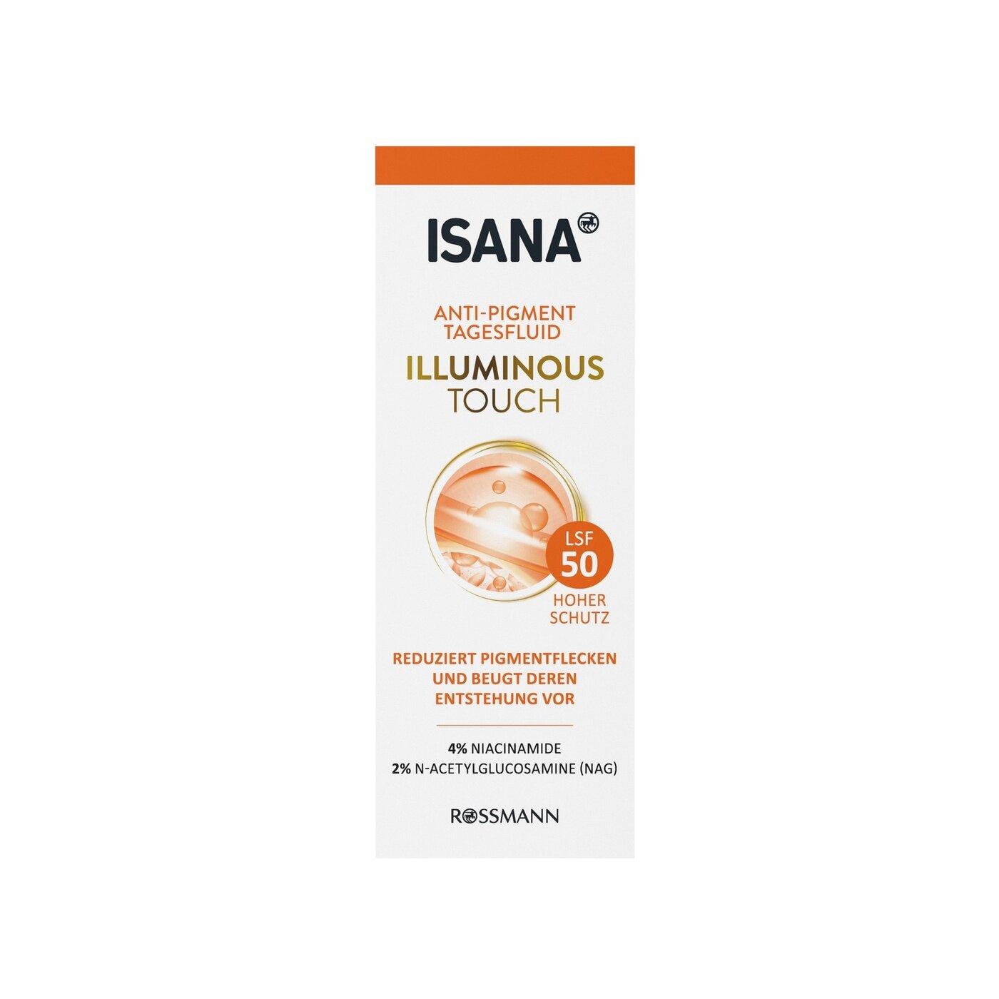 Isana Illuminous Touch Day Cream SPF 50 for Dark Spots 30 ml