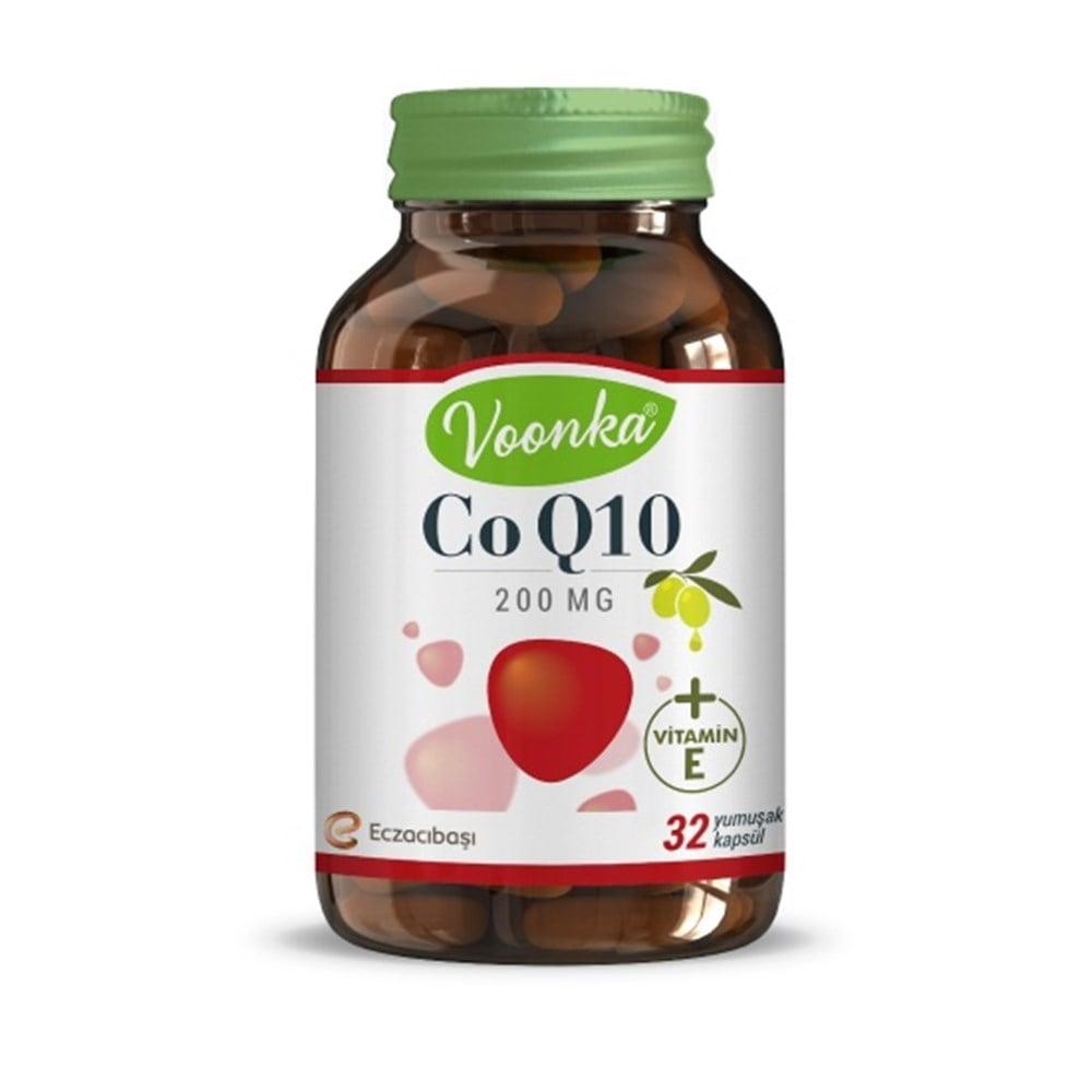 Voonka CoQ10 200mg Dietary Supplement for Heart Health & Energy Support - 32 Soft Capsules Voonka CoQ10 200mg - Antioxidant Heart Health Supplement CoQ10 supplement, Vitamin E supplement, antioxidant supplement, heart health supplement, energy support supplement, dietary supplement, health and wellness, antioxidant support, nutritional supplement