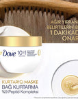 Dove Bond Intense Repair Hair Mask: Peptide Treatment for Damaged Hair, Deep Conditioning, Split End Repair & Heat Protection - 265ml Dove Bond Repair Hair Mask: Peptide Treatment for Damaged Hair hair mask, damaged hair repair, bond repair hair mask, peptide hair treatment, deep conditioning hair mask, heat damaged hair, chemically treated hair, dove hair mask, split end treatment, hair strengthening mask, hair repair, hair treatment, peptide complex, bio-protein care, hair strengthening, split ends, hair 