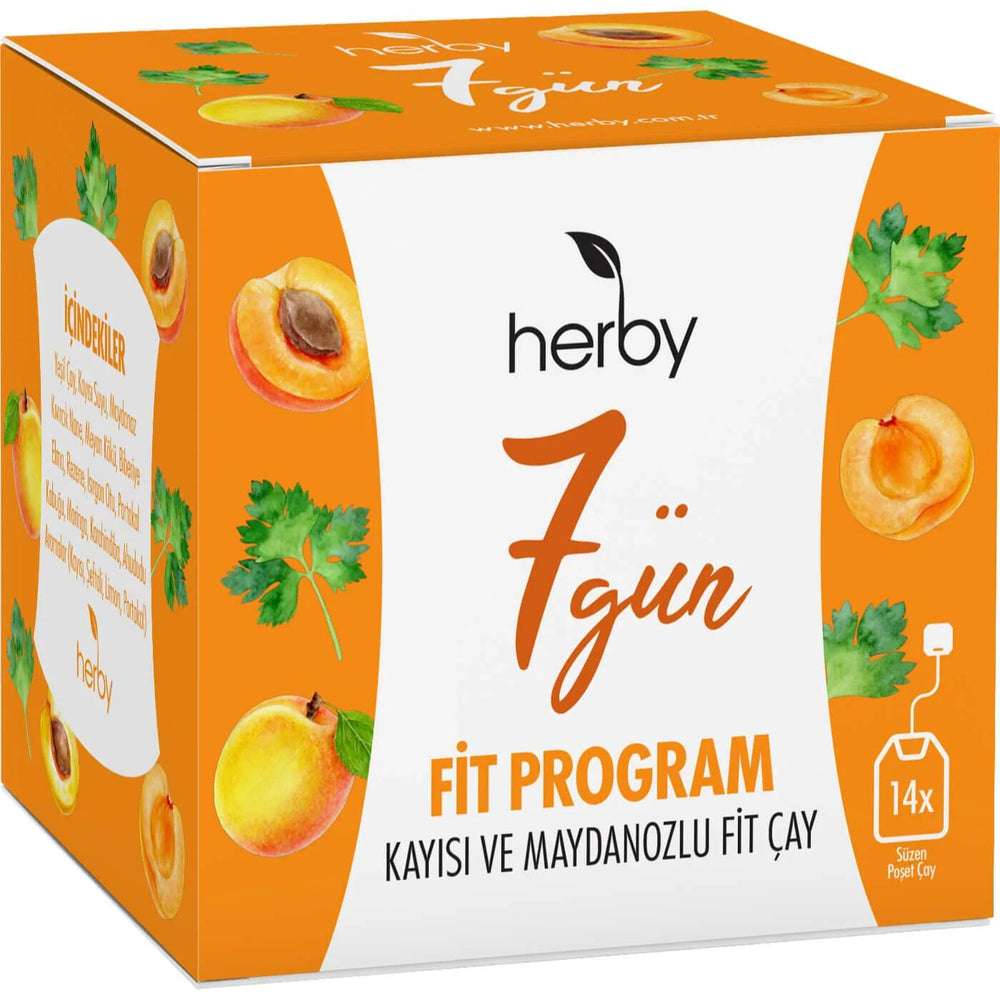 Herby 7 Days Apricot & Parsley Fit Tea for Wellness 14 Bags