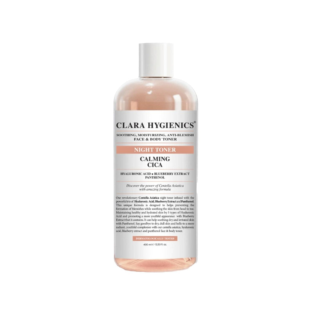 Clara Hygienics Vegan Calming Cica Face and Body Toner for Sensitive Skin - 13.53 fl oz, Hydrating, Spot Correction, Soothing Skincare Clara Hygienics Vegan Calming Cica Toner - 13.53 fl oz vegan face toner, calming skincare, cica skincare products, spot correction skincare, hydrating body toner, sensitive skin solutions, cruelty-free skincare, multi-purpose skincare, skincare for spots, ethical skincare products, vegan skincare routine, face and body toner, soothing skincare products