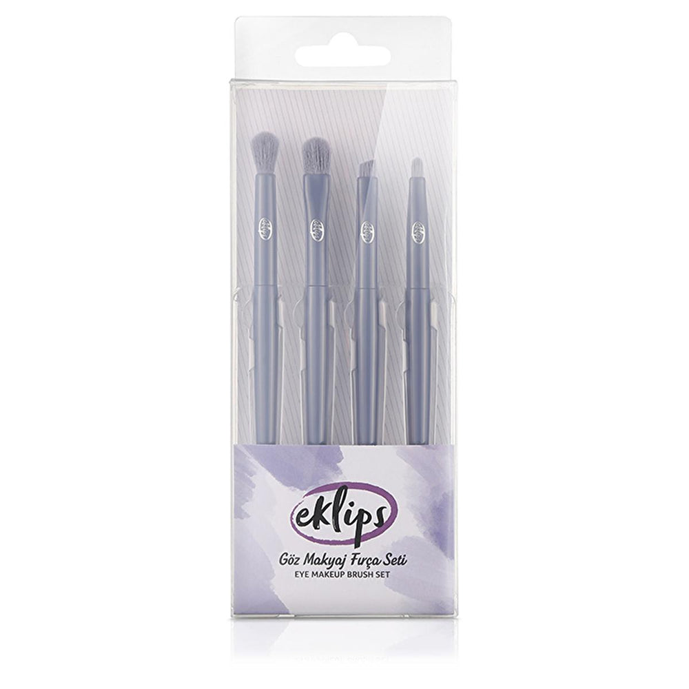 Eklips 4-Piece Synthetic Eye Makeup Brush Set for Professional Results - Eyeliner