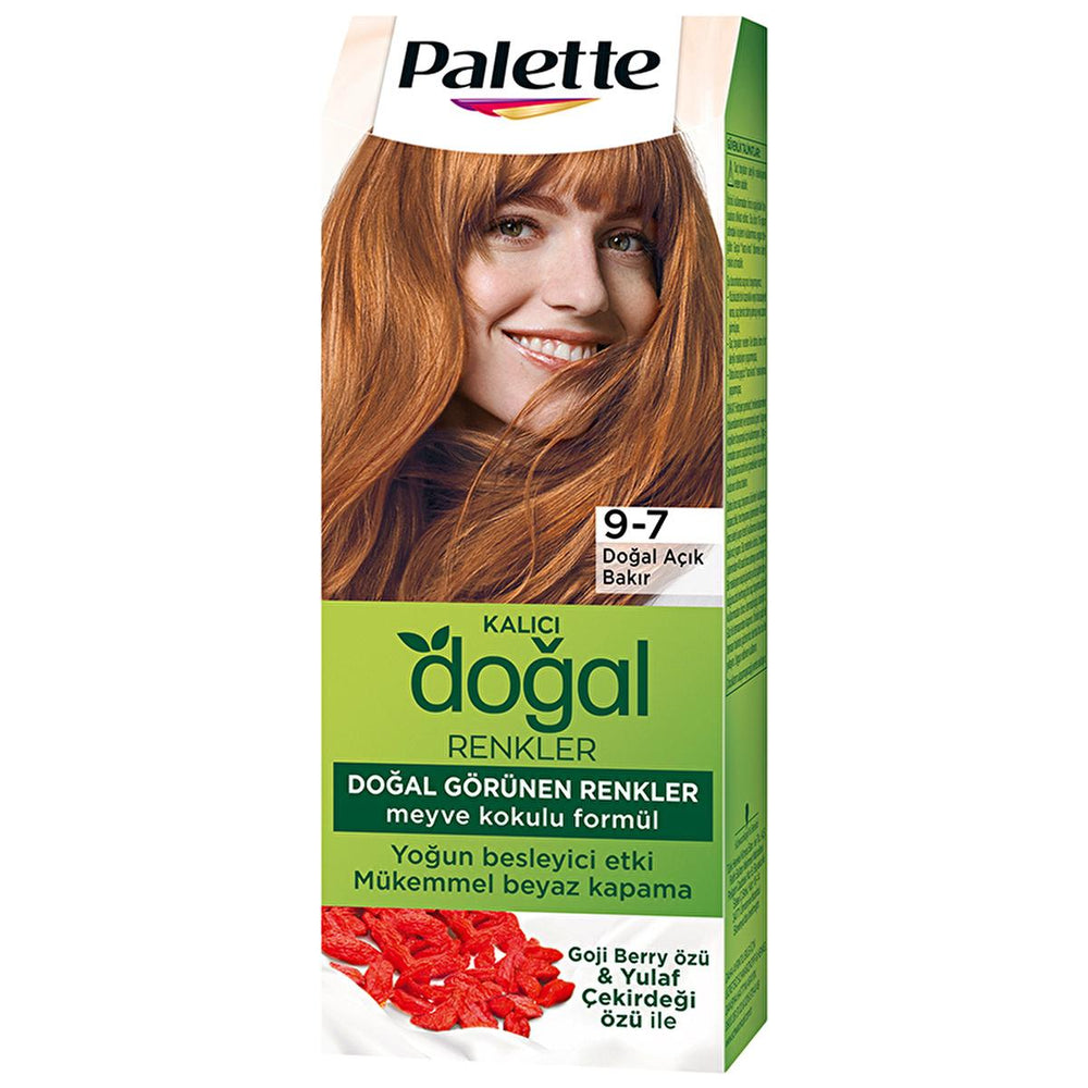 Palette Natural Hair Dye Permanent Light Copper 9-7 - Natural Ingredients for Long-Lasting Color - view 8