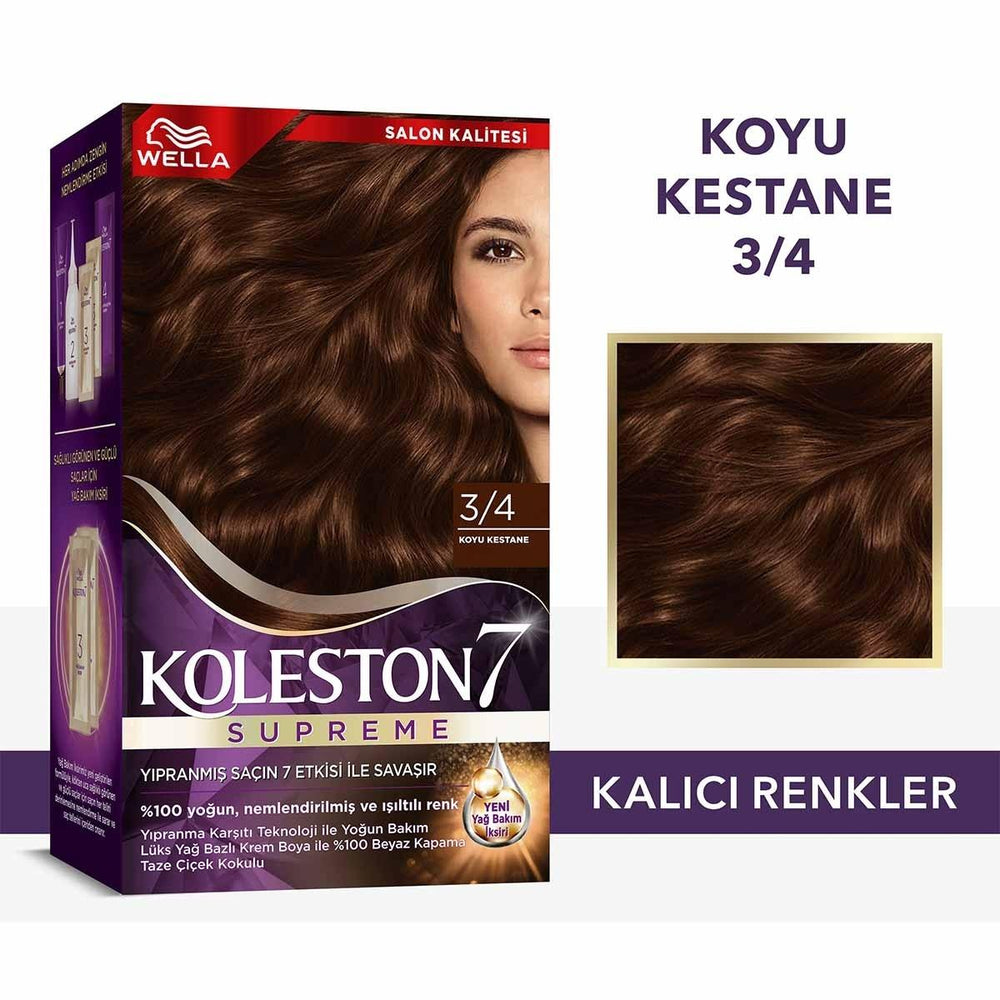 Wella Koleston Supreme Dark Chestnut Hair Dye: Intense Color, Gray Coverage & Damage Repair - Long Lasting Koyu Kestane Wella Koleston Dark Chestnut Hair Dye: Gray Coverage & Rich Color Wella Koleston hair dye, dark chestnut hair color, permanent hair color, hair coloring kit, gray hair coverage, long lasting hair dye, at home hair color, koleston supreme saç boyası, koyu kestane saç boyası, hair dye, hair color, gray coverage, hair coloring, dark hair dye, chestnut hair, permanent color, hair care, beauty,