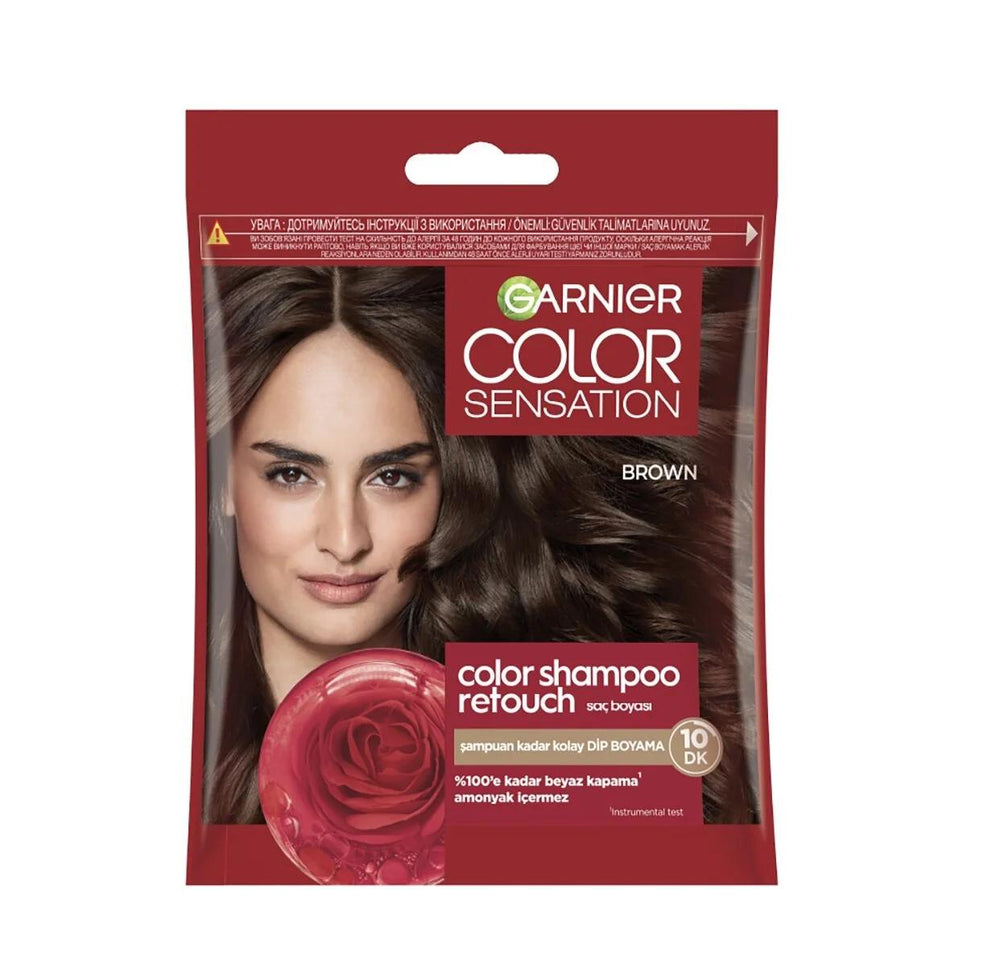 Garnier Color Shampoo Retouch Root Hair Dye in Brown 40 1 Count