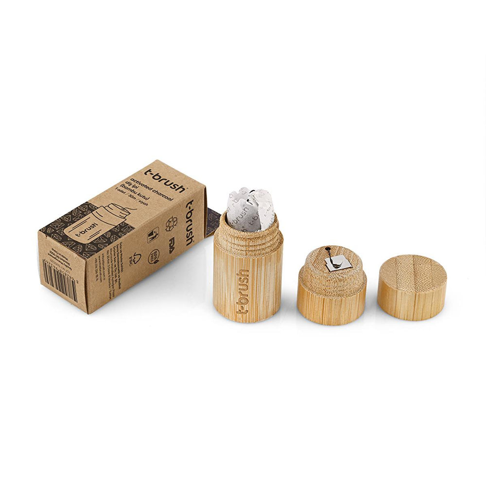 T-Brush Activated Charcoal Bamboo Dental Floss - Eco-Friendly, Vegan, Plastic-Free - Freshens Breath & Prevents Plaque T-Brush Bamboo Charcoal Floss - Eco-Friendly Dental Care Activated charcoal dental floss, Bamboo dental floss, Natural dental floss, Vegan dental floss, Biodegradable dental floss, Plastic free dental floss, Eco friendly dental floss, Sustainable dental floss, Mint dental floss, Charcoal floss, Dental Floss, Eco-conscious, Plastic-free, Natural oral hygiene, Sustainable oral hygiene, Mint f