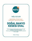 Balmy Kabak Natural Exfoliating Bath Mitt for Oily Skin - Dual-Sided, 100% Pumpkin Fiber - Exfoliator