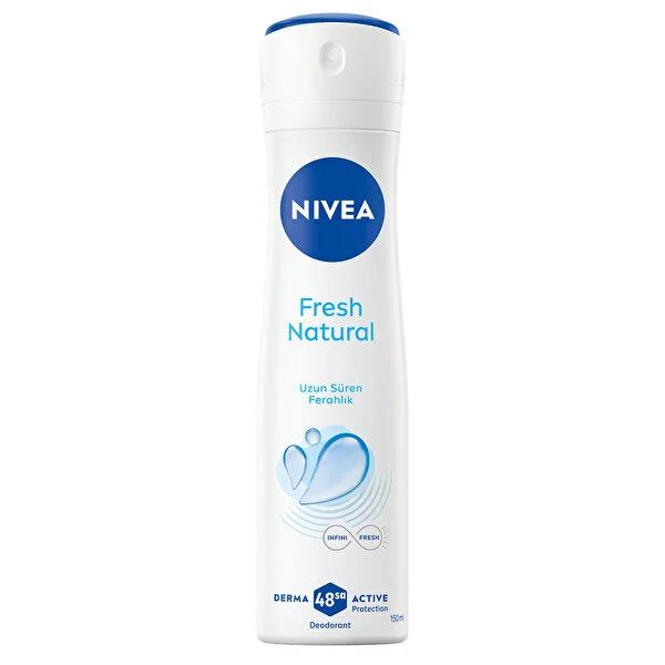 Nivea Fresh Natural Deodorant Spray for Women - 48h Protection, Aluminum-Free, Long Lasting Freshness, Ocean Scent, 5.07 fl oz Nivea Fresh Natural Deodorant Spray- Aluminum-Free, 48h Protection Nivea deodorant, women's deodorant spray, aluminum free deodorant, long lasting deodorant, fresh natural deodorant, deodorant for sensitive skin, spray deodorant, ocean scent deodorant, women's deodorant, natural deodorant, 48-hour protection, Derma Active Protection, INFINIFRESH, ocean scent, aluminum-free, powderle