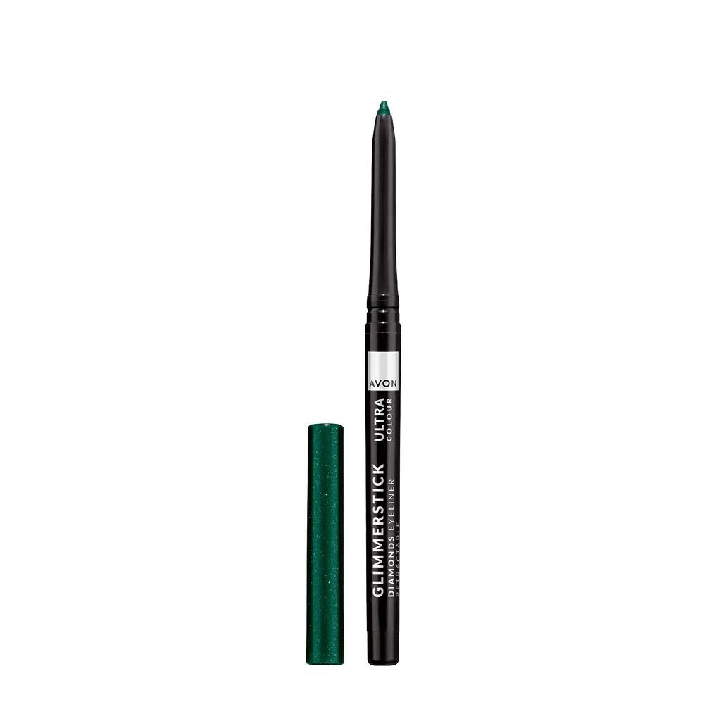 Avon Glimmerstick Retractable Shimmer Eyeliner Emerald Glow