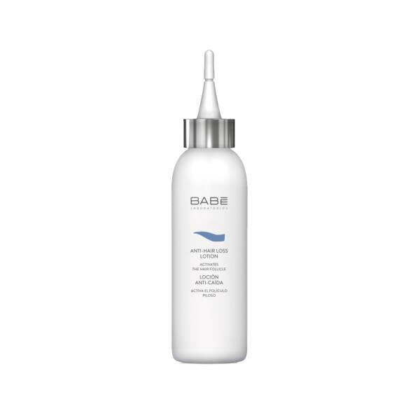 babe anti hair loss lotion 125ml bottle, application of babe anti hair loss lotion on scalp, close up of babe anti hair loss lotion ingredients Babe Anti Hair Loss Lotion - Strengthens & Revitalizes | 125ml Babe Anti Hair Loss Lotion | 125ml babe, anti-hair-loss, hair-care, scalp-treatment, hair-growth, strengthening-lotion, hair-loss-solution, hair-repair, personal-care, ai-generated